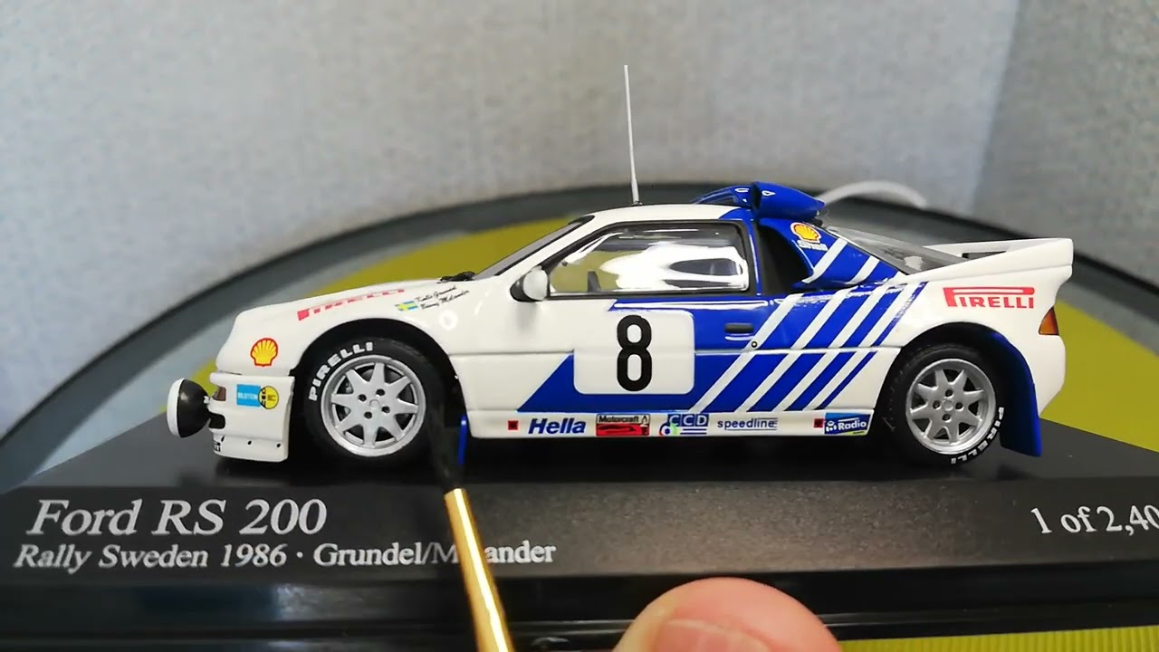 Minichamps 1/43 - Ford RS200 Rally Sweden Grundel Melander 1986430 868008