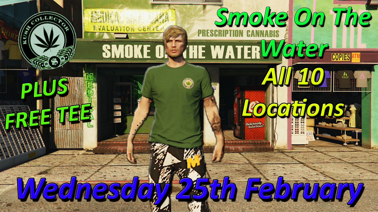 Smoke On The Water Daily Collectible, All 10 Locations Wednesday 25thFebruary - GTA Online