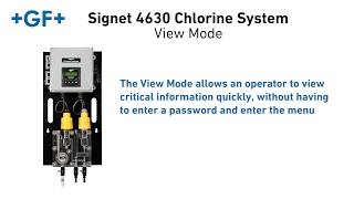 Signet 4630 Chlorine Analyzer View Menu screenshot 5