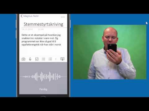 Stemmestyrtskriving (Siri) på iPhone og iPad