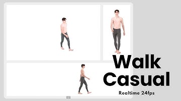 Walk Reference – Casual - Male | 24fps | Body Mechanics for Animation