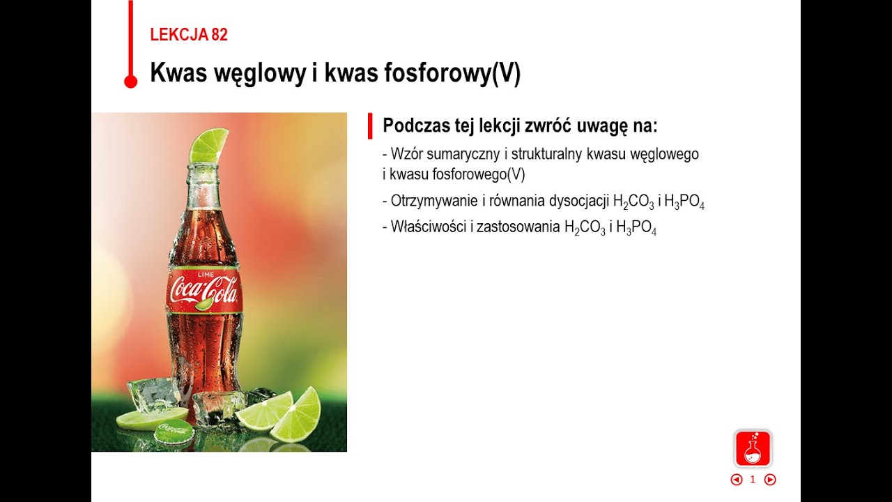 Sprawdzian Z Zasady I Kwasów W 3 Gimnazjum Chemia - klasa 7 - Kwas węglowy i kwas fosforowy(V) - YouTube