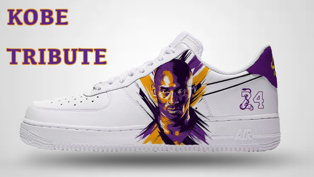 kobe bryant painted shoes