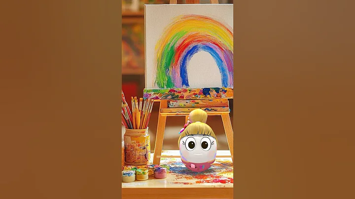 Let’s paint a rainbow! #eggventurers #shorts #rainbow #art
