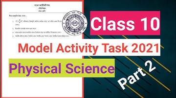Model activity task Class 10 | Part 2 | Model activity task class x physical science | New video