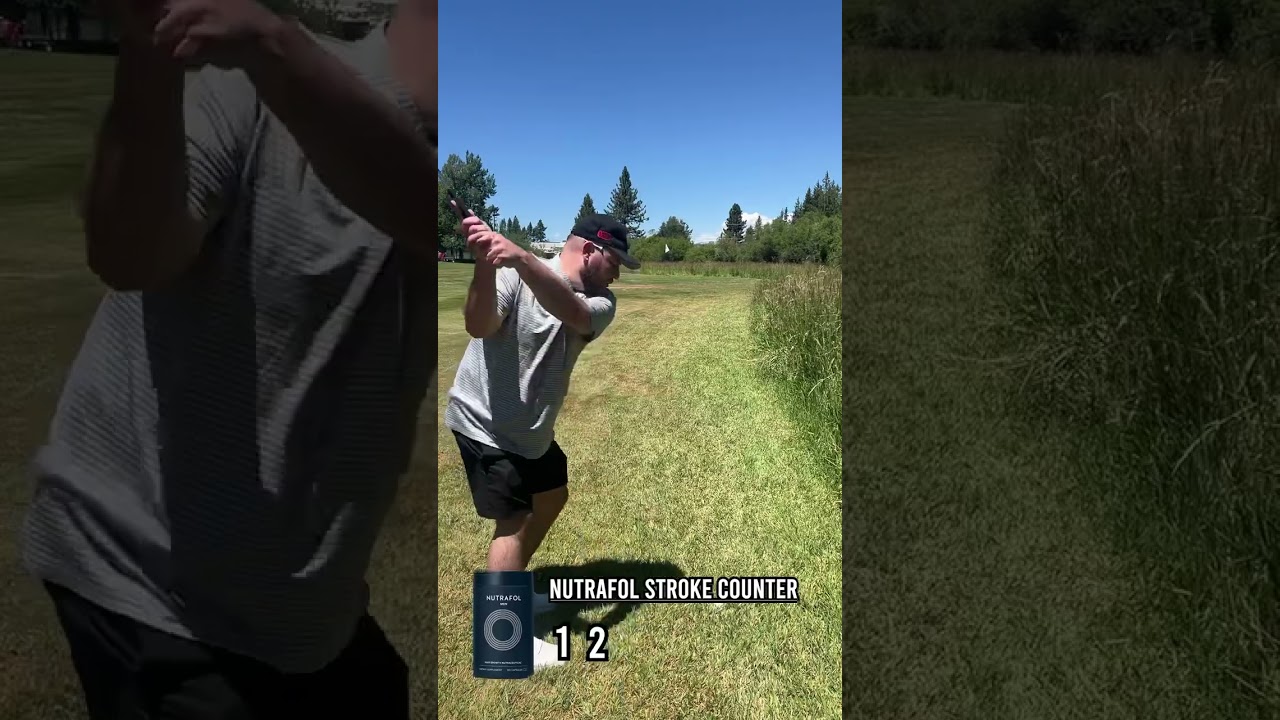 Zac does a one club challenge at a local muni in Tahoe. 5 iron on a par 3@Nutrafol