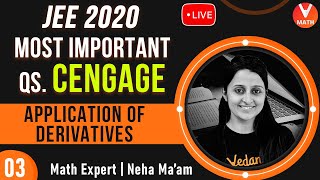 JEE Mains Most Important Questions | Application of Derivatives IIT JEE | JEE Main 2020 | Vedantu