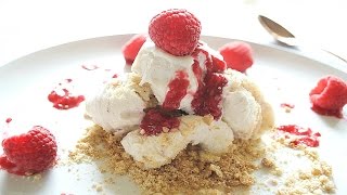 Raspberries  Cheesecake ice cream recipe |  Azhar Yousef ..!