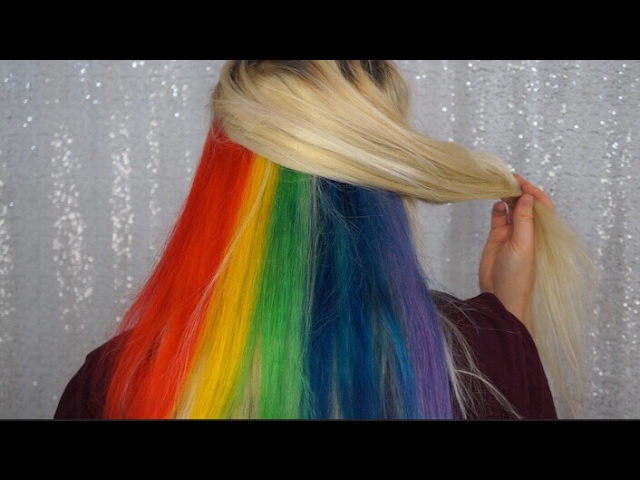 Peakaboo Rainbow Hair Tutorial - YouTube