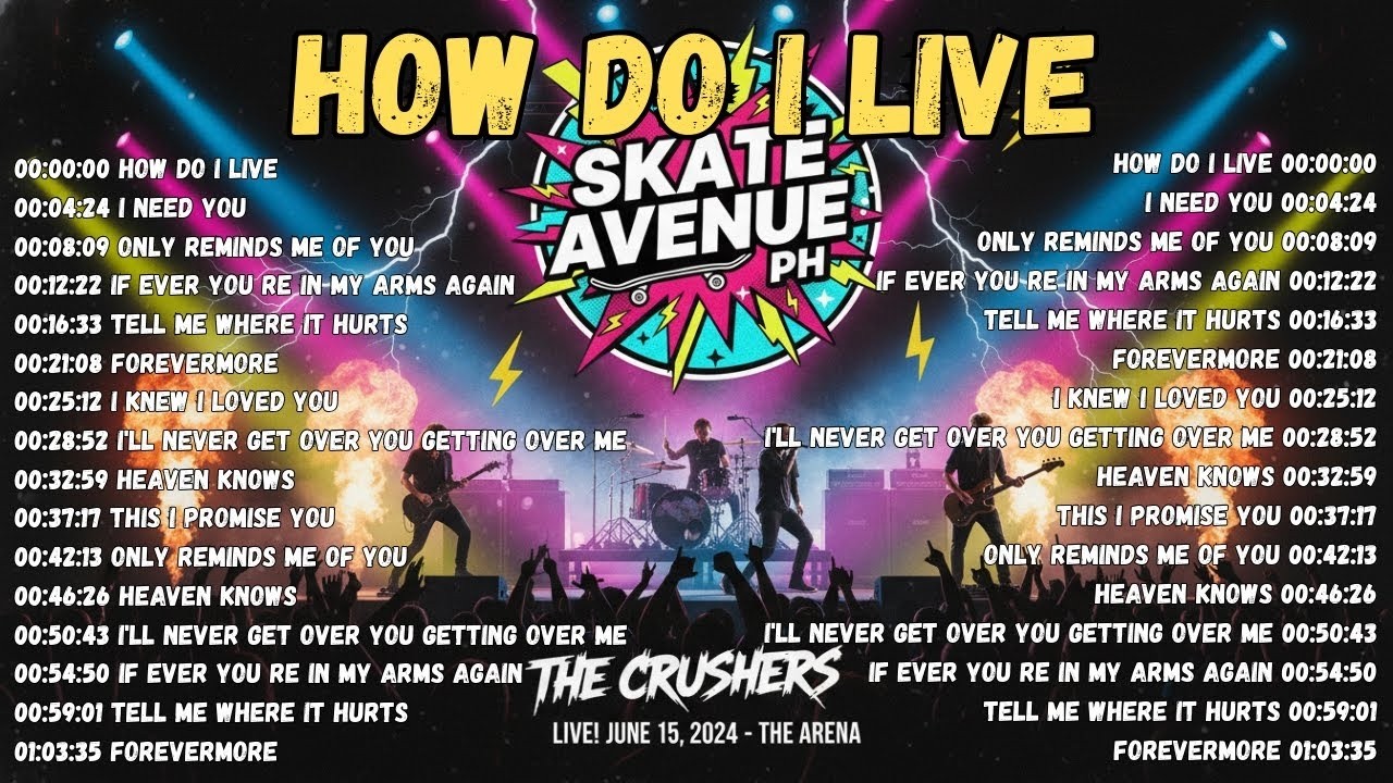 Skate Avenue PH - How Do I Live (Rock Cover) Non Stop Lyrics - Happy Valentine's Day 2026