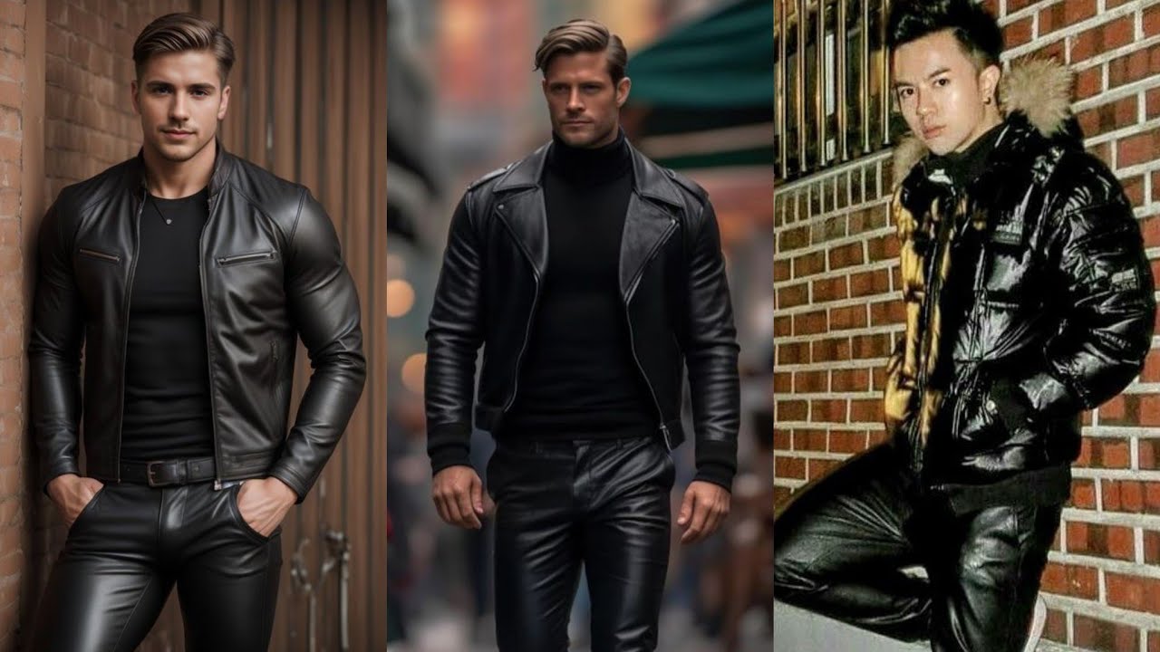 dress to impress men's latex leather fashion unboxed #viral #trending # ...