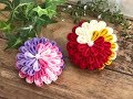 【100均材料 つまみ細工】fabric flower kanzashi flower  七五三 成人式髪飾り ハンドメイド