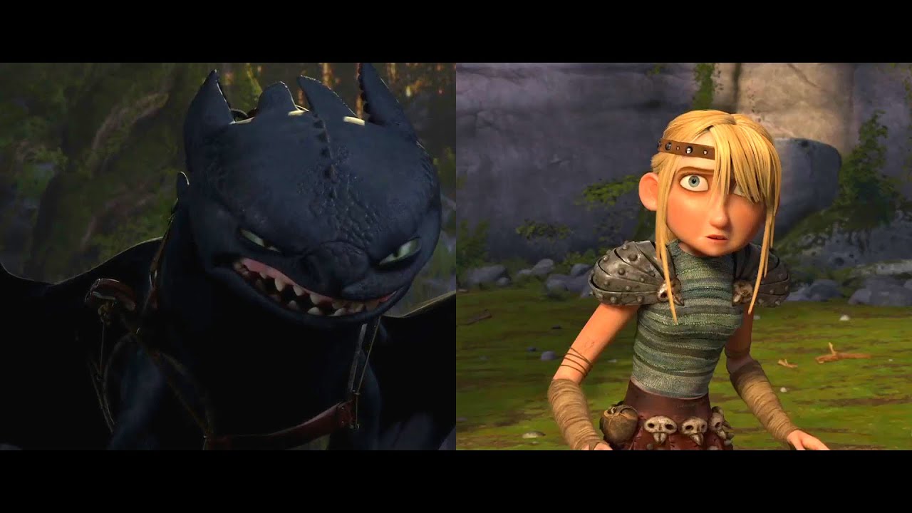 Astrid and toothless