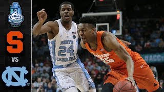 Syracuse vs. North Carolina ACC Basketball Tournament Highlights (2018)