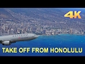 Honolulu Take Off From International Airport 4K