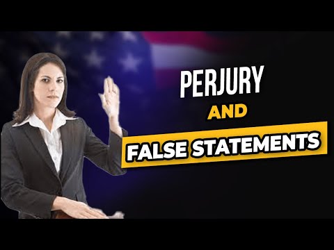 Perjury And False Statements Until Title 18