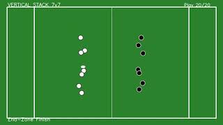 ultimate frisbee 7-on-7 vertical stack