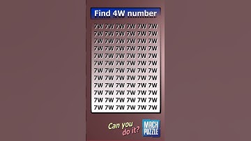 Find 4W where? | Brain Teaser IQ Test #shorts #different #puzzles #opticalillusion #quiz