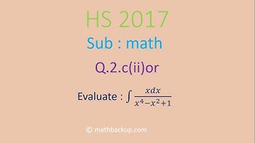 WBCHSE MATH PAPER 2017 SOLUTION FOR CLASS 12(HSC 2017)|Q.2.c(ii)or by Mathbackup
