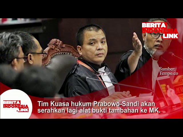 Tim Kuasa Hukum Prabowo-Sandi serahkan lagi alat Bukti tambahan ke MK.