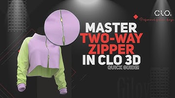 Two way zipper in Clo3D - Beginner friendly!