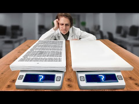 Видео: Сколько весят 100 листов бумаги с текстом и без текста?