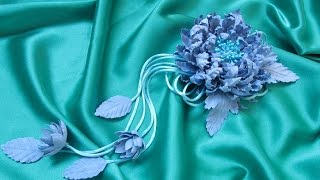 картинка: Хризантема  из  ДЖИНСОВОЙ ткани  /2 часть/ Елена Шевченко