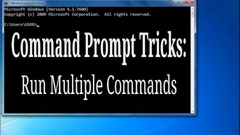 How to run multiple commands in Command Prompt
