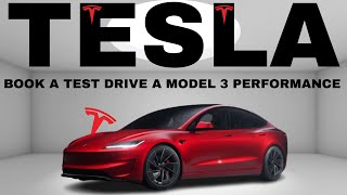 Book a Test Drive a Model 3 Performance