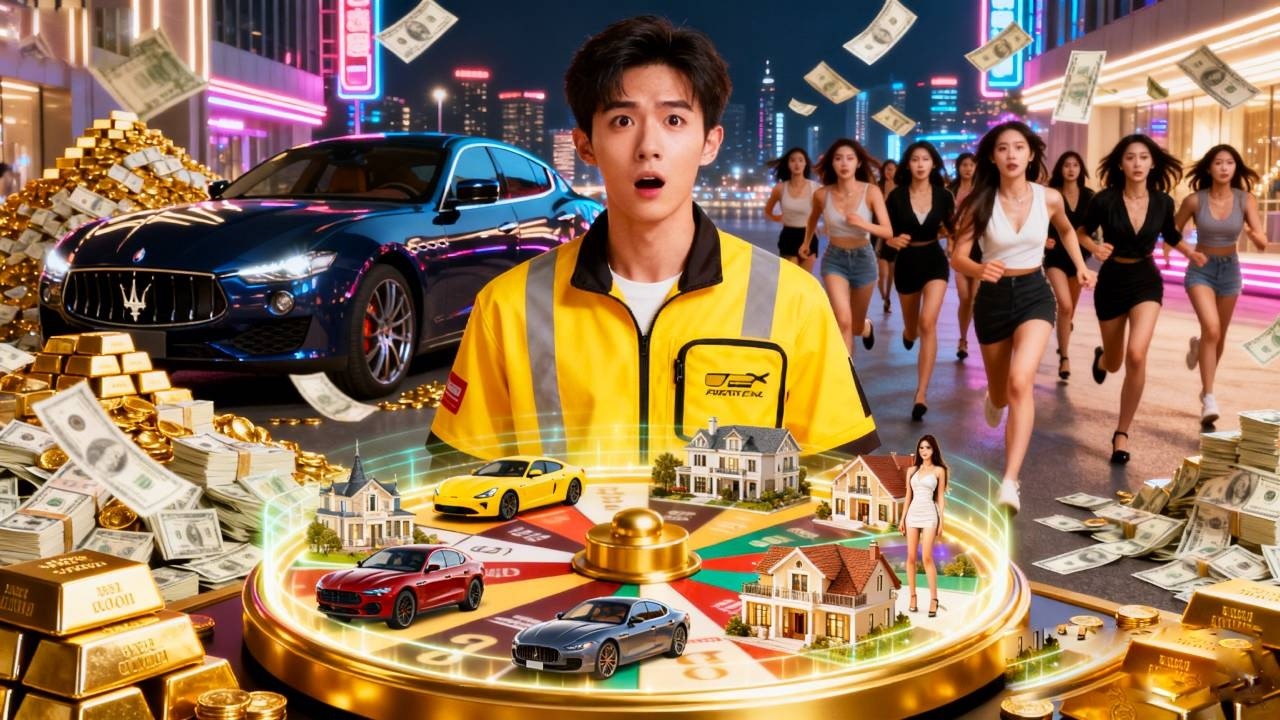 Humiliated delivery man unlocked a draw system! 100 million per minute! Legend!