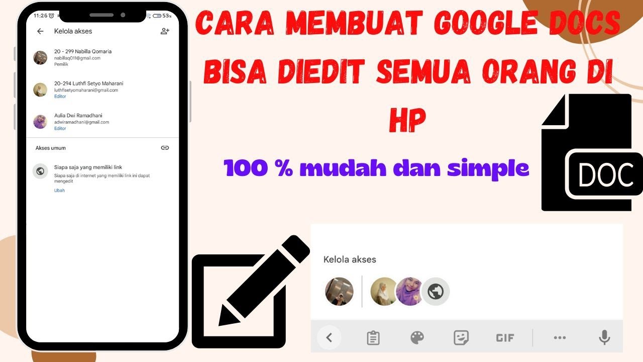 Cara membuat google docs bisa diedit semua orang di hp cara 