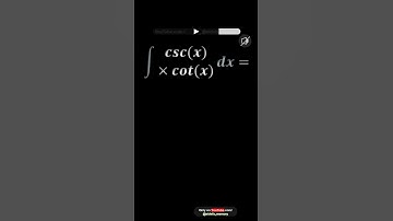 Maths  CALCULUS    Integration of csc x cot