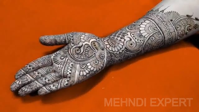 New traditional mehndi henna design for bride Step by 