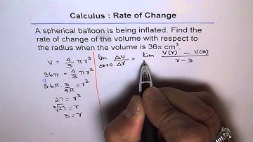 Calculus: Rate of Change of Volume of Sphere 2