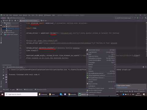 Test automation Selenium with pycharm (download plugin by clicking on button-link)