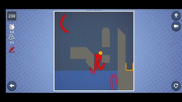 Brain It On! Level 230 Solution. All three gold stars.