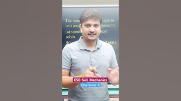 One Liner-2| ESE-Soil Mechanics | Dushyant Sir #gate2024 #ese2024