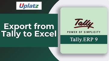 Export from Tally to Excel | Tally ERP 9 Tutorial | Become an expert of Tally Software | Uplatz