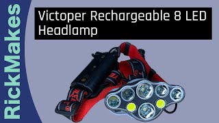 Victoper Rechargeable 8 LED Headlamp