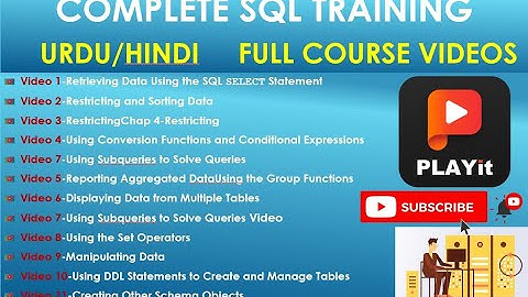 Learn SQL Full Course Online Free Training & Certification Chap-1 Hindi/Urdu
