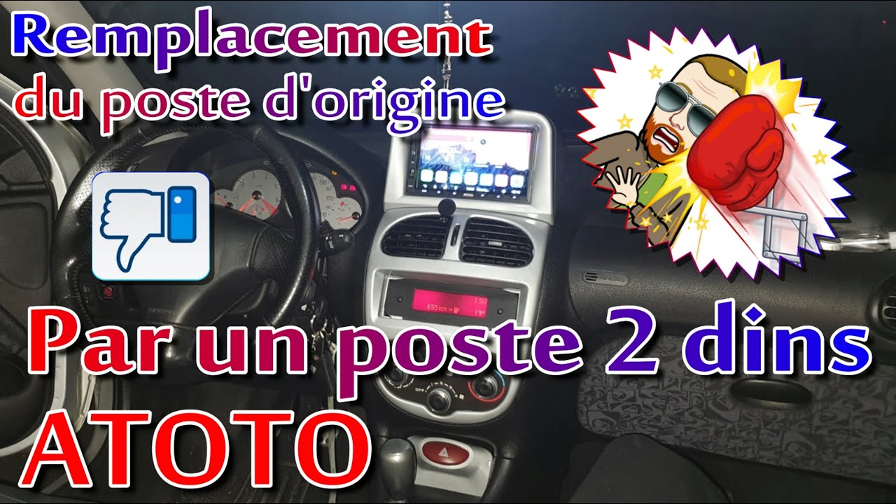 Remplacement un autoradio d'origine [Peugeot 206] - YouTube