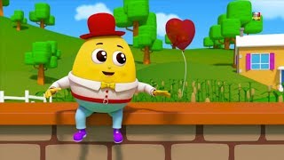 Humpty Dumpty seduto su un muro canzoni per bambini rime per i bambini Preschool Rhymes