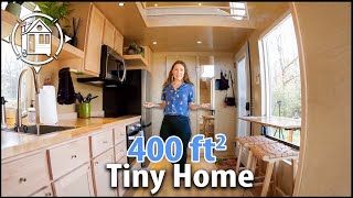 Her Modern Tiny Home Parked In A Tiny House Village