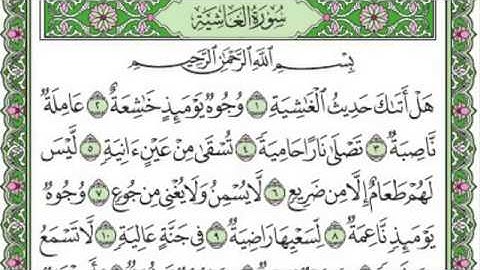 تلاوة رائعة سورة الغاشية  مكتوبة الشيخ / علي جابر www.qoranet.net