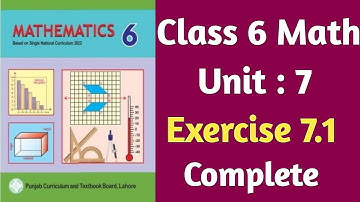 Class 6 Math New Book Unit 7 Exercise 7.1 Complete | Class 6 Chapter 7 Exercise 7.1 