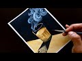 How to paint realistic cup of chaitea easy step by step watercolor tutorial of chai for beginners