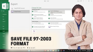 How to save excel file in 97- 2003 format?