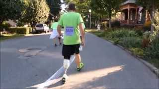 Steve Lamp walks in a 2-Mile Race after only 2 days with his first artificial limb.