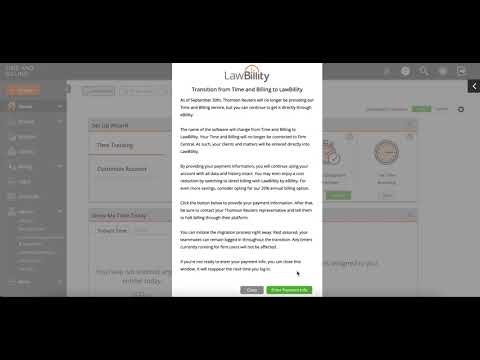 How to Migrate from Time and Billing to LawBillity - YouTube