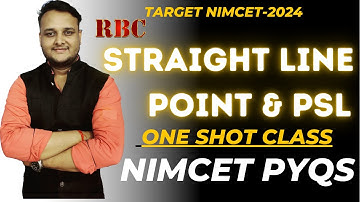 Point Straight Line PSL All NIMCET PYQs 2008 to 2023